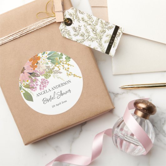 Lente Bloem Tuin Bruiloft Feest Papieren Coaster Ronde Sticker (Geschenken)