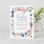 Lente Bloem Tuin Pasen Brunch Kaart (Staand voorkant)