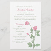 Lente Bloem Tuin Roze Bloemen Bruiloft Programma (Voorkant)