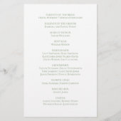 Lente Bloem Tuin Roze Bloemen Bruiloft Programma (Achterkant)