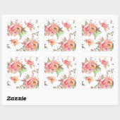 lente Bloem Vierkante Sticker (Vel)