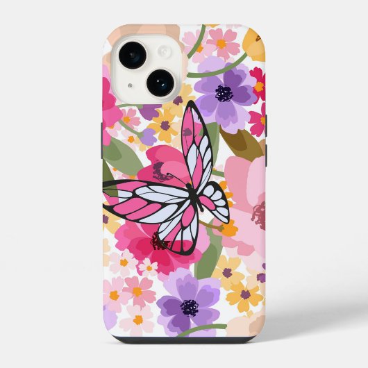 Lente Bloem Vlinder Ontwerp iPhone Hoesje