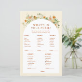 Lente Bloem Wat Zit Er In Je Tas Baby Shower (Staand voorkant)