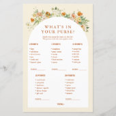 Lente Bloem Wat Zit Er In Je Tas Baby Shower (Voorkant)