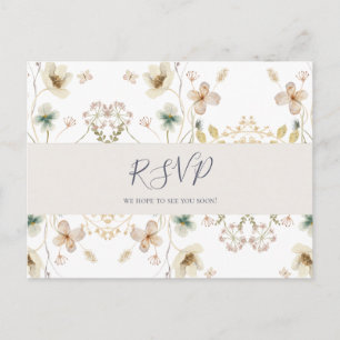 Lente Bloem   Witte Songrequest RSVP Briefkaart