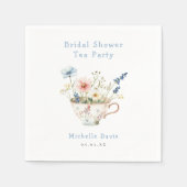 Lente Bloemachtige Bruiloft Thee Feestje Servet (Voorkant)