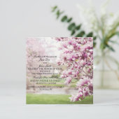 Lente Bloemachtige Trouw Uitnodigingen (Staand voorkant)