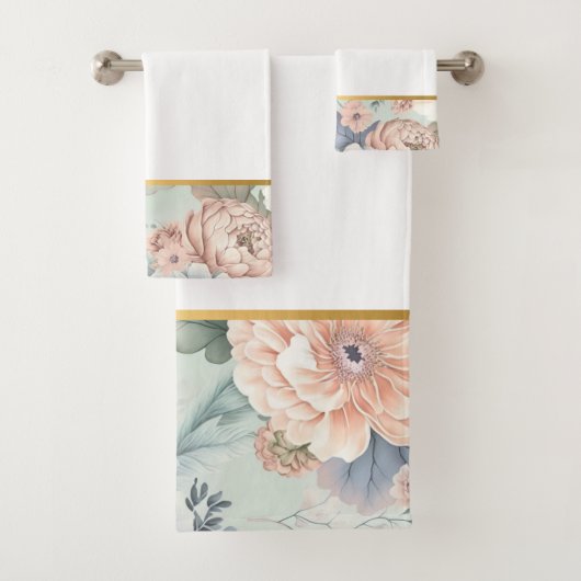  LENTE BLOEMBLAUW BADKAMER HANDDOEK SET (Insitu)