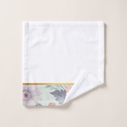  LENTE BLOEMBLAUW BADKAMER HANDDOEK SET (Wasdoekje)