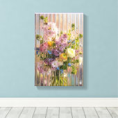 Lente Bloemboeket Poster Canvas Afdruk (Insitu (Houten vloer))