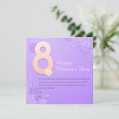 Lente Bloemen 8 maart Internationale Vrouwendag Feestdagenkaart (Staand voorkant)