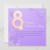 Lente Bloemen 8 maart Internationale Vrouwendag Feestdagenkaart (Voorkant)