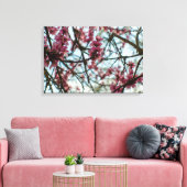 Lente bloemen aan een boom canvas afdruk (Insitu (Woonkamer))