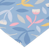 Lente Bloemen Aangepast Blauw & Roze Medium Tafelloper (Hoek)