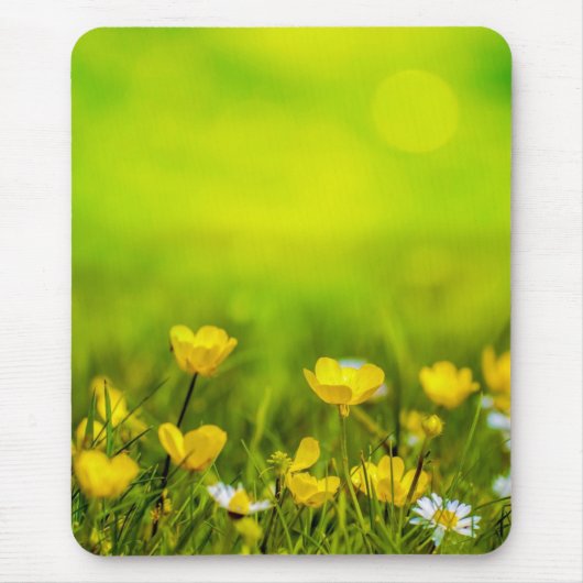 Lente Bloemen Achtergrond Muismat (Voorkant)