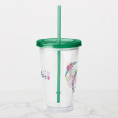 Lente Bloemen Acryl Drinkbeker (Rechts)