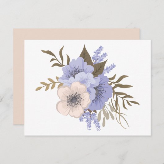 lente bloemen ansichtkaart briefkaart (Voorkant / Achterkant)