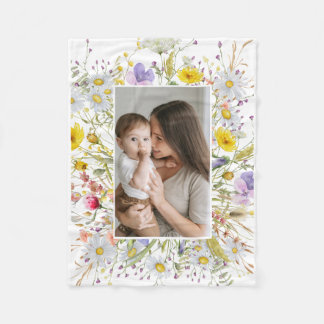 Lente Bloemen baby Foto Moederdag  Fleece Deken