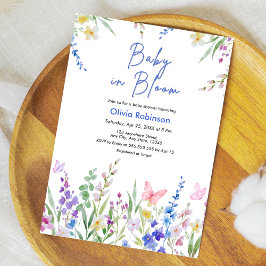 Lente Bloemen Baby in Bloei Baby Shower Kaart