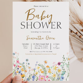 Lente Bloemen Baby Shower Kaart