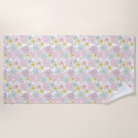 lente bloemen badhanddoek (Voorkant)