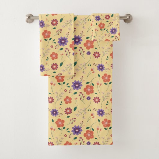 Lente Bloemen Badhanddoek Set Bad Handdoek (Insitu)