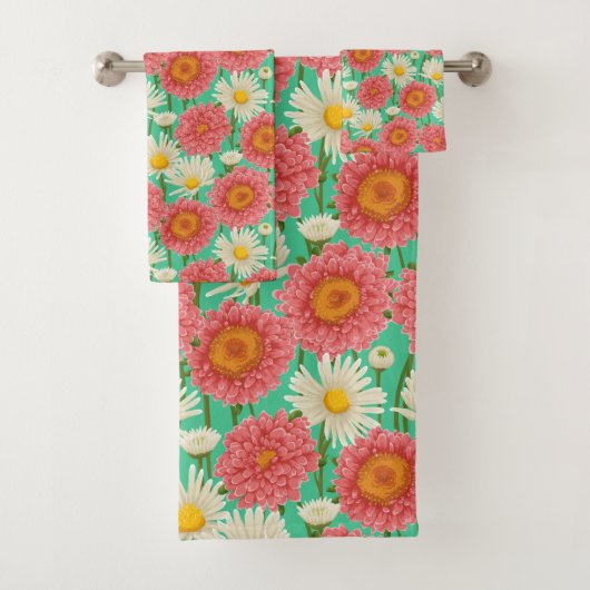 Lente bloemen Bathroom Towel set Bad Handdoek (Insitu)