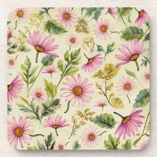 Lente Bloemen  Bier Onderzetter (Voorkant)