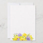 Lente bloemen Birthday Uitnodiging (Achterkant)