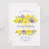 Lente bloemen Birthday Uitnodiging (Voorkant / Achterkant)