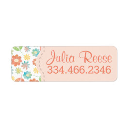 Lente Bloemen & bladeren Digitale Waterverf Patroo Etiket