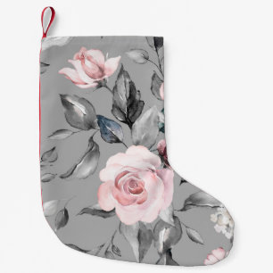 Lente bloemen bladeren hand getrokken kleine kerstsok