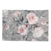 Lente bloemen bladeren hand getrokken kussensloop (Achterkant)