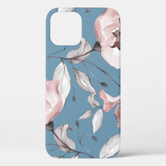 Lente bloemen, bladeren, naadloos ontwerp Case-Mate iPhone case (Achterkant)