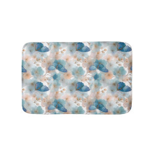 Lente Bloemen & Blauwe Vlinder Vintage Badmat