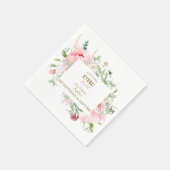 Lente Bloemen Bloeien Eerst Verjaardag & Doop Servet (Hoek)