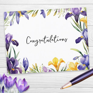 Lente Bloemen Bloemengrens Felicitaties Briefkaart
