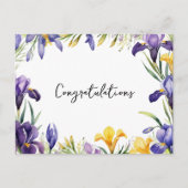 Lente Bloemen Bloemengrens Felicitaties Briefkaart (Voorkant)