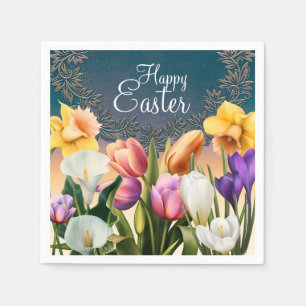 Lente Bloemen Bloemstuk Elegant Chic Feest Servetten