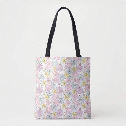 lente bloemen boodschappentas tote bag (Voorkant)