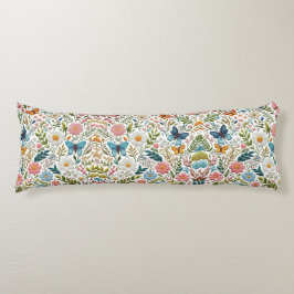 Lente Bloemen borduurwerk Design Pastel Kleuren Lichaamskussen