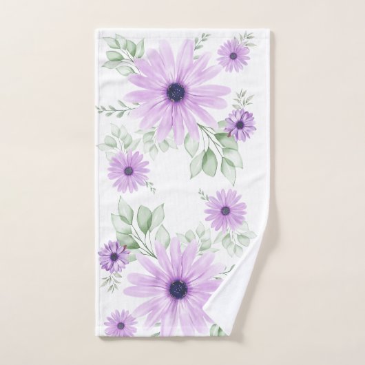 Lente Bloemen Botanisch Patroon Kleurrijk Bad Handdoek (Handdoek)