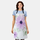 Lente Bloemen Botanisch Patroon Kleurrijk Schort (Gedragen)