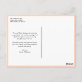 Lente Bloemen Botanische bruiloft Dank u Briefkaart (Achterkant)