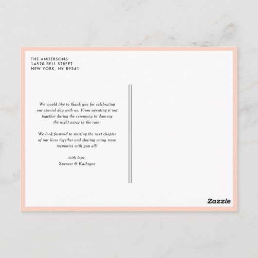 Lente Bloemen Botanische bruiloft Dank u Briefkaart (Achterkant)