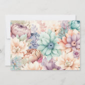 LENTE BLOEMEN BOTANISCHE BRUILOFT KAART (Achterkant)