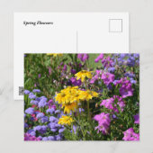 Lente bloemen briefkaart (Voorkant / Achterkant)