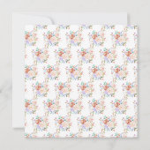 Lente Bloemen Bruiloft Kaart (Achterkant)