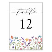 Lente Bloemen Bruiloft met Wilde Bloemen Kaart (Achterkant)