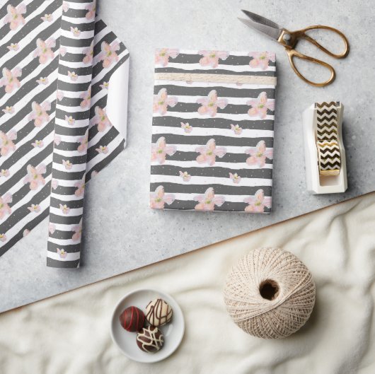 Lente bloemen cadeaupapier (Crafts)